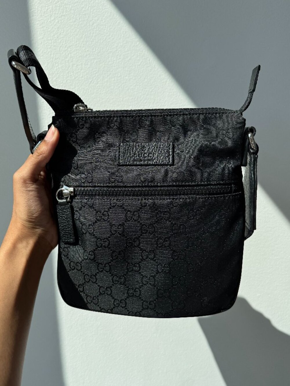 Gucci GG Canvas Flat Crossbody Bag